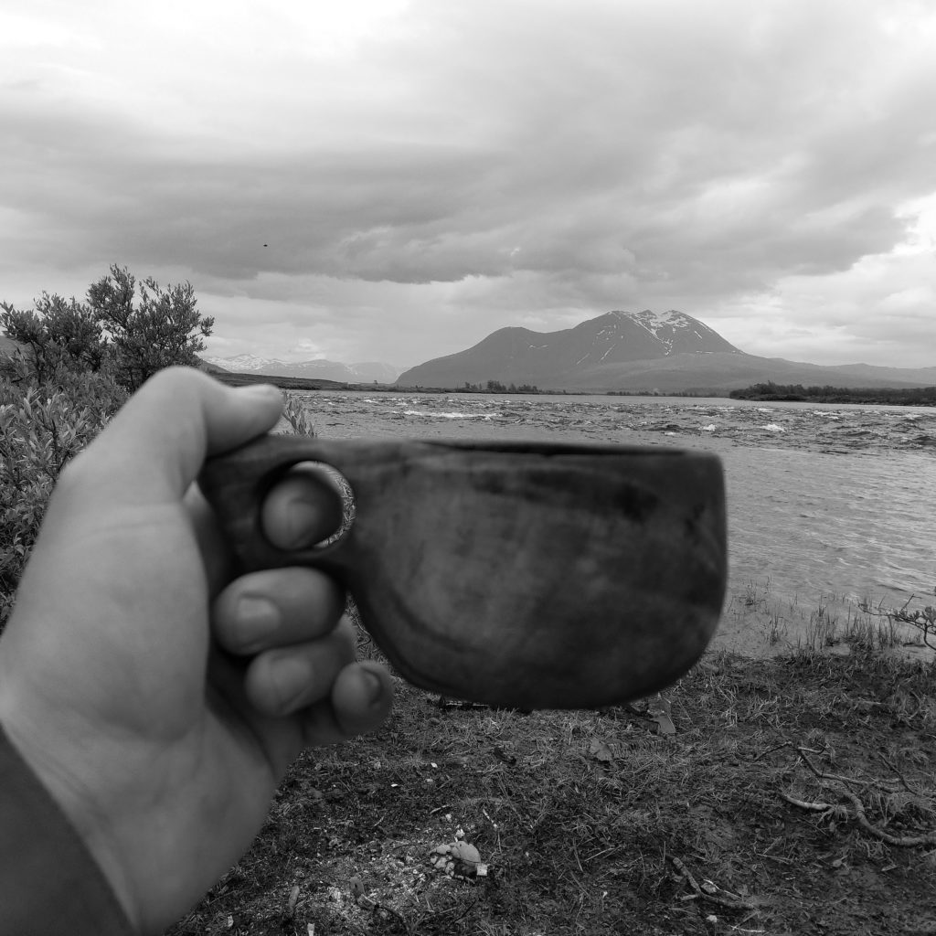 Enjoying some backcountry coffee in Swedish Lapland