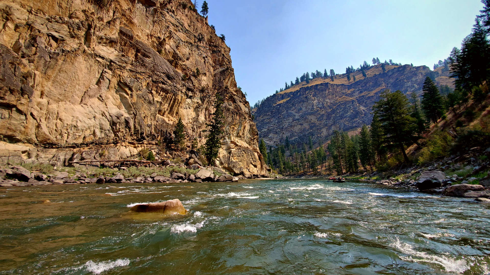 Waters of the Middle Fork of the Salmon River, Idaho in mid-August.