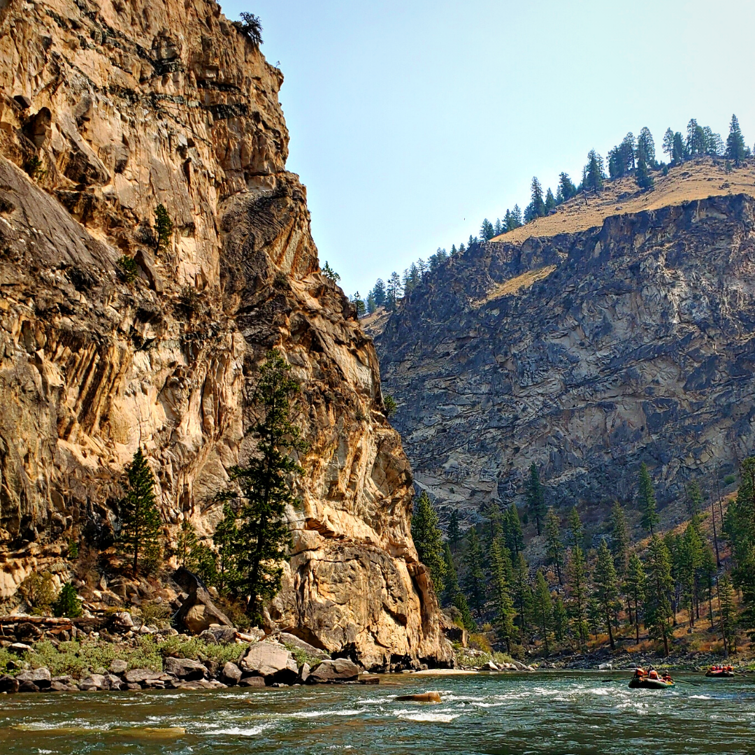 Epic rock faces on the Middle Fork of the Salmon River