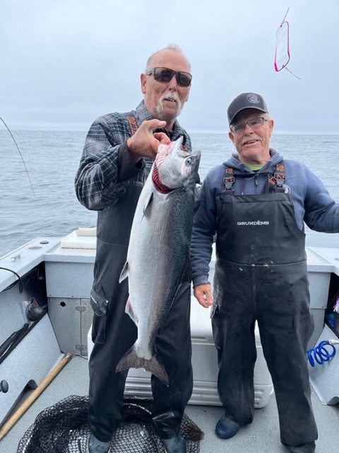 Anglers fill their limit of King Salmon on the coast of British Columbia.