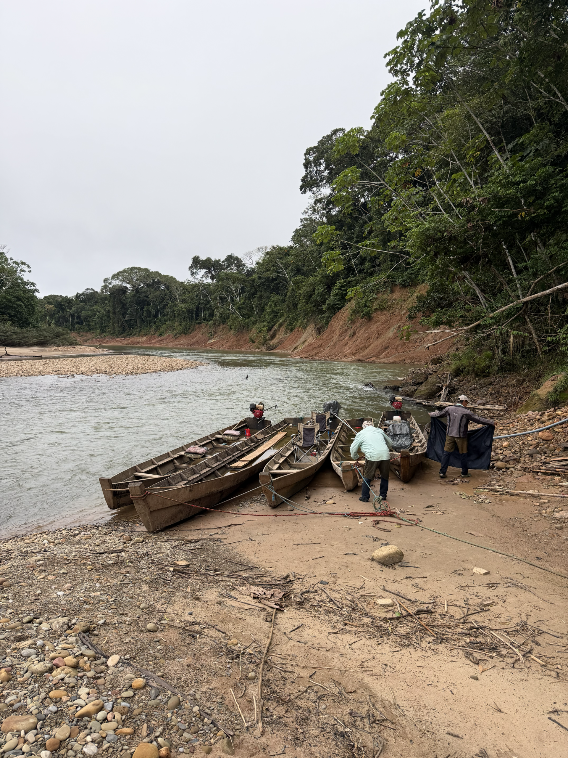 canoes in the Bolivian Jungle